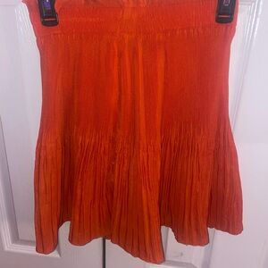 H&M Bright Orange Ruffle Blouse